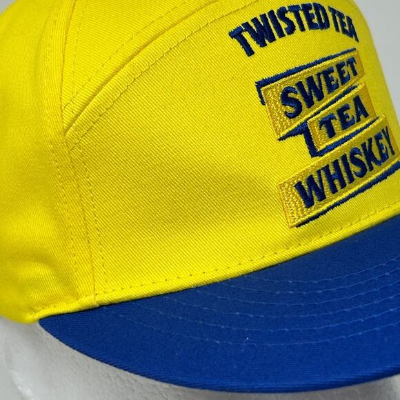 Twisted Tea Sweet Tea Whiskey Hat Cap Yellow Snapback Alcoholic Beverage Liquor - Picture 6 of 11
